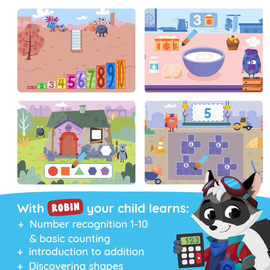 Early Numbers and Shapes with Robin